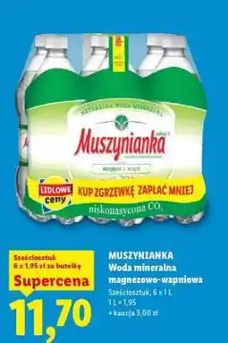 Lidl MUSZYNIANKA Woda mineralna magnezowo- -wapniowa oferta