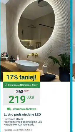 ERLI Lustro podświetlane LED oferta
