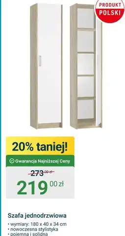 ERLI Szafa jednodrzwiowa oferta