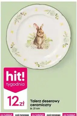 Pepco Talerz deserowy ceramiczny śr. 21cm oferta