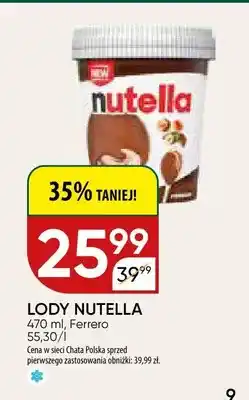 Chata Polska Lody nutella oferta