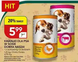 Chata Polska Kawałki dla psa w sosie z wołowiną z drobiem oferta