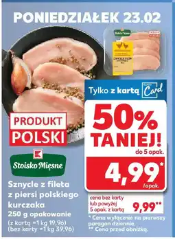 Kaufland Stoisko Mięsne Sznycle z kurczaka oferta