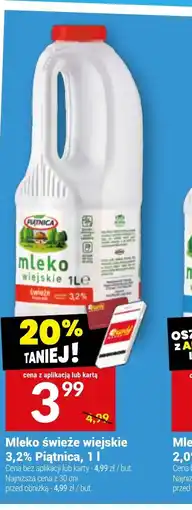 Twój Market Piątnica Mleko świeże wiejskie oferta