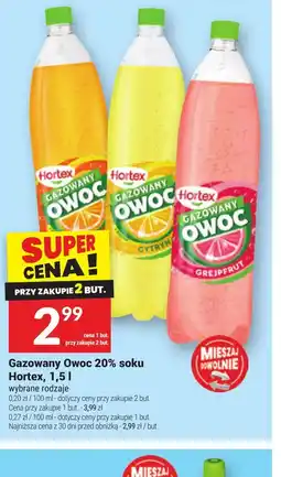 Twój Market Hortex Gazowany Owoc 20% soku oferta