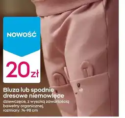 Pepco Spodnie dresowe niemowlęce dziewczęce, z wysoką zawartością bawełny organicznej oferta
