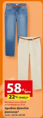 Auchan Spodnie damskie jeansy oferta
