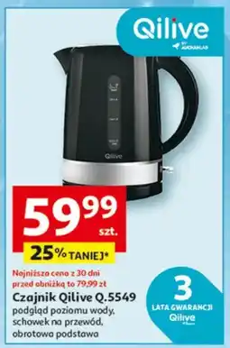 Auchan Czajnik Qilive Q.5549 podkład z możliwością wody schowek na przewód, obrotowa podstawa oferta