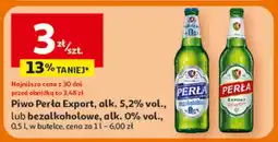 Auchan Piwo Perła Export, alk. 5.2% vol., lub bezalkoholowe, alk. 0% vol oferta