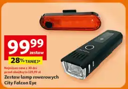 Auchan Zestaw lamp rowerowych City Falcon Eye oferta