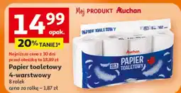 Auchan Papier toaletowy 4-warstwowy oferta