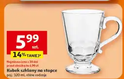 Auchan Kubek szklany na stopce oferta