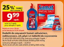 Auchan Dodatki do zmywarek Somat: odświeżacz, nabłyszczacz, sól lub płyn lub tabletki do czyszczenia oferta