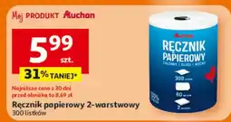Auchan Ręcznik papierowy 2-warstwowy oferta