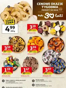 Auchan Czekoladki nadziewane Kasztanki, Malaga lub Tiki Taki luzem lub w opakowaniu oferta