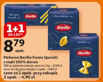 Makaron Forme Speciali z mąki 100% durum, wybrane rodzaje Barilla