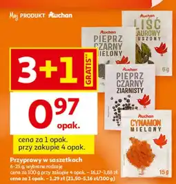 Auchan Przyprawy w saszetkach, wybrane rodzaje Auchan oferta