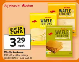 Auchan Wafle tortowe, różne rodzaje Auchan oferta
