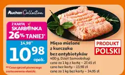 Auchan Mięso mielone z kurczaka bez antybiotyków oferta