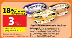 Auchan Serek do smarowania Łaciaty, Mlekpol różne rodzaje oferta