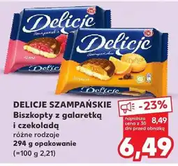 Kaufland Biszkopt szampański z galaretką i czekoladą różne rodzaje oferta
