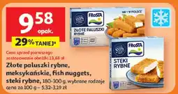 Auchan Złote paluszki rybne, meksykańskie, fish nuggets, steki rybne oferta