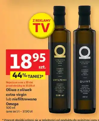 Oliwa z oliwek extra virgin lub niefiltrowana Omega