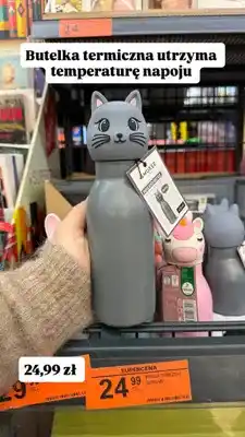 Biedronka Butelka termiczna z główką w kształcie zwierzaka, różne rodzaje oferta