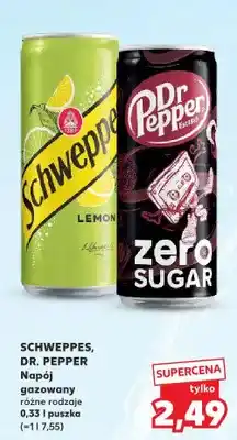 Kaufland Napój gazowany Schweppes Lemon, Dr. Pepper Zero Sugar oferta