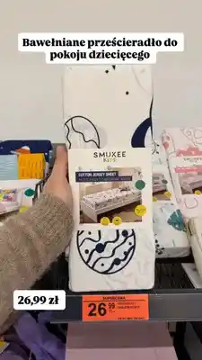 Biedronka Prześcieradło bawełniane, dziecięce 90x200 cm oferta