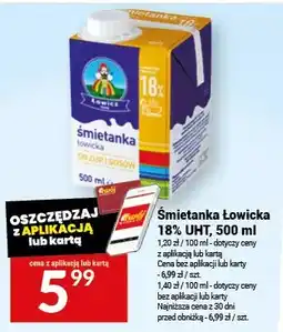 Twój Market Mleko Śmietanka Łowicka 18% UHT oferta