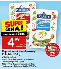 Twój Market Capresi serek śmietankowy Polmlek, wybrane rodzaje oferta