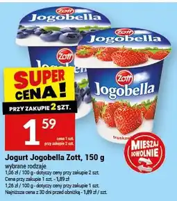 Twój Market Jogurt Jogobella Zott, wybrane rodzaje oferta