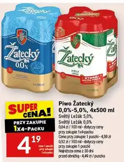 Twój Market Piwo Żatecky Svetly Lezák 0,0%, Svetly Lezák 5,0% oferta