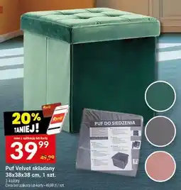Twój Market Puf Velvet składany 38x38x38cm oferta