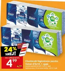 Twój Market Chusteczki higieniczne paczka Velvet A'9x10 oferta