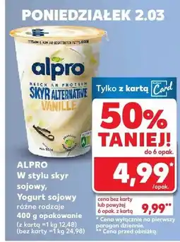 Kaufland W stylu skyr sojowy. Yogurt sojowy różne rodzaje 400g opakowanie oferta