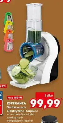 Kaufland Szatkownica elektryczna Caprese w zestawie 5 nakładek szatkujących, kompaktowy rozmiar oferta