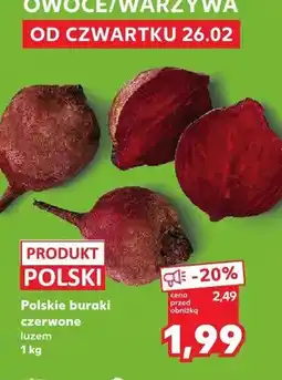 Kaufland Buraki czerwone luzem oferta