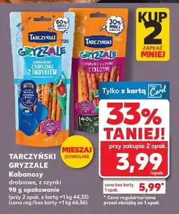 Kaufland Kabanosy Gryzzale ogórkowe, z szynki oferta