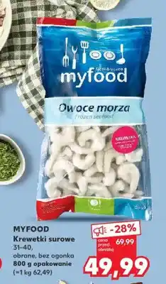 Kaufland Krewetki surowe 37-40 obrane bez ogonka 800g opakowanie oferta