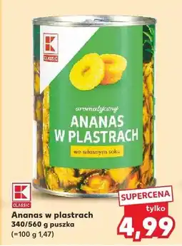 Kaufland Ananas w plastrach oferta