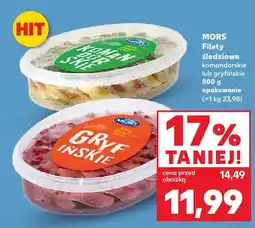 Kaufland Filety śledziowe komandorskie lub gryfińskie 500g opakowanie oferta