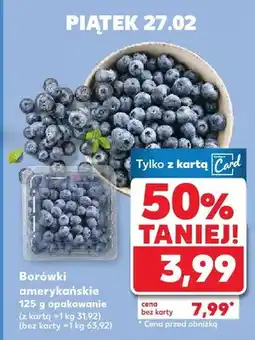 Kaufland Borówki amerykańskie 125g opakowanie oferta