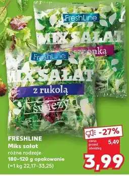 Kaufland Mix sałat różne rodzaje opakowanie oferta