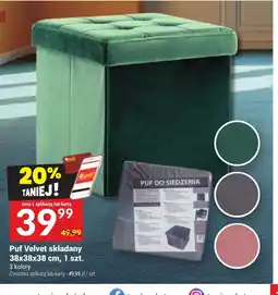 Twój Market Puf Velvet składany oferta