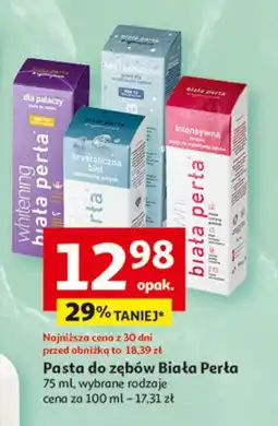 Auchan Pasta do zębów biel i odbudowa Biała Perła Extra White oferta