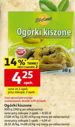 Auchan Ogórki kiszone Stefanek oferta