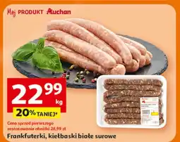 Auchan Kiełbaski franusie białe surowe Auchan oferta