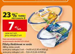 Auchan Filety śledziowe w sosie śmietanowym Lisner oferta